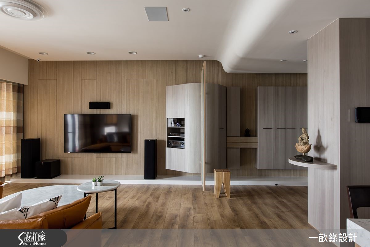 善用三种不同木色，赋予居宅清新自然感